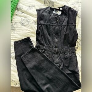Universal Threads Black Denim Jumpsuit - NEW